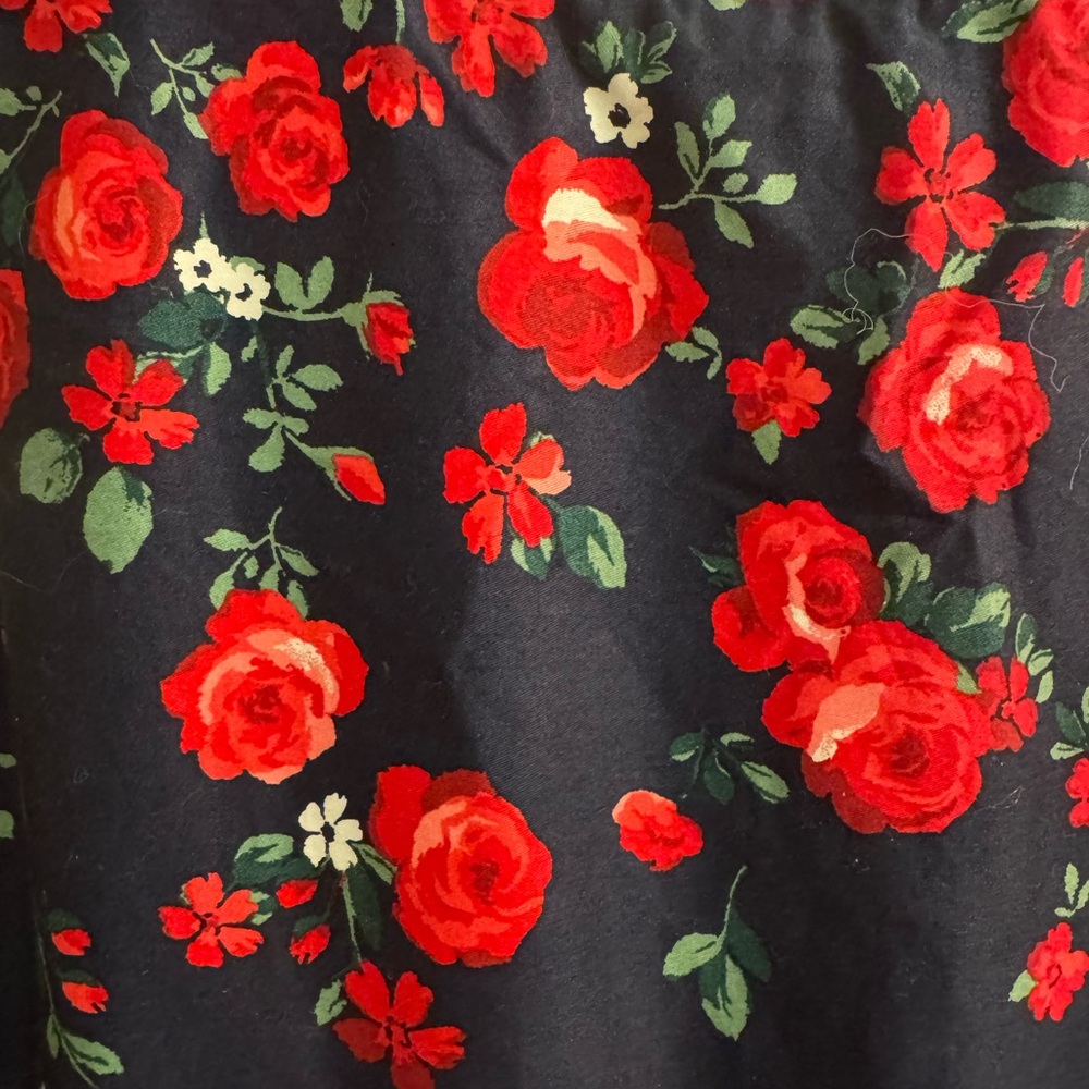 Floral Janie and Jack American Girls Sleeveless Dress with Red Rose Accents - Picture 4 of 7